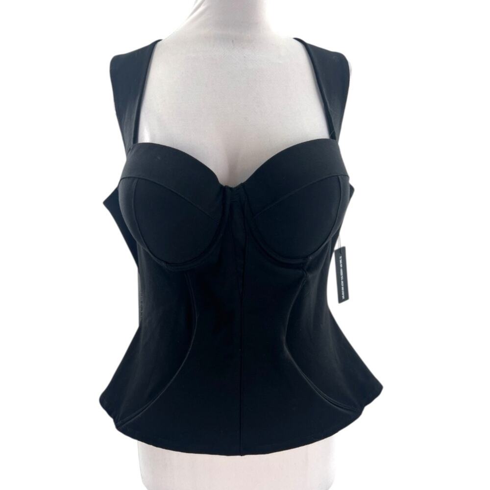 NWT TA3 Bombshell sleeveless bustier top black sz 2X‎